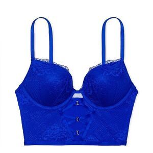 Victoria Secret Floral Lacie-Lace Bustier (Blue Oar) 32D